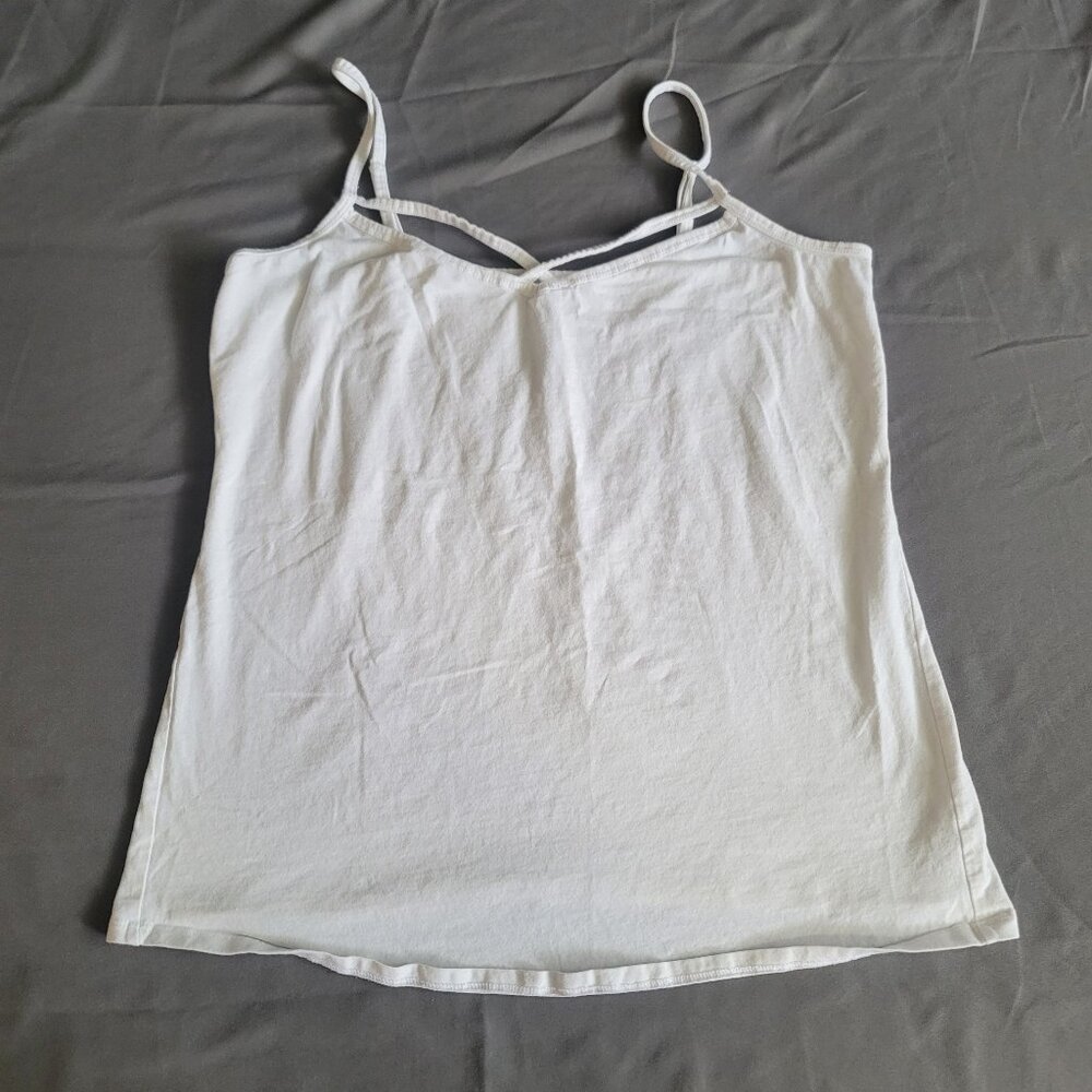 Kismet Tank Top Womens XL White Spaghetti Strap Basic Undershirt Layering Top